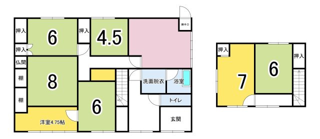 和歌山市有本　中古戸建の間取り