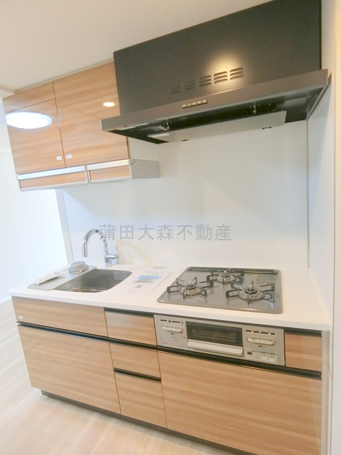 Live Casa千鳥町のキッチン|3口ガスグリル付システムキッチン