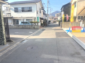 【前面道路含む現地写真】 | 安佐北区落合南1丁目　全3区画　NO1 | 前面道路4.3ｍ