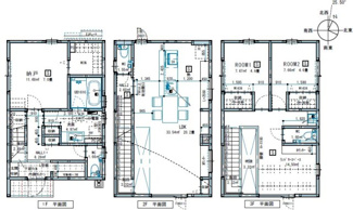 【間取り】 | 廿日市市桜尾１（全2棟）B号棟　ZEH水準住宅 | 2階リビング広々20.2帖。キッチンはアイランドキッチン！