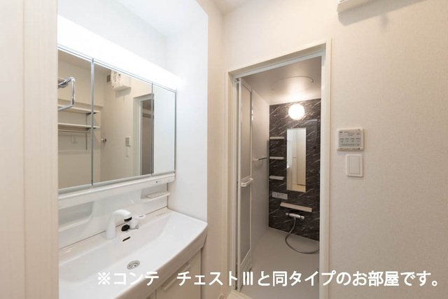 ベルヒルズノースの洗面所|忙しい朝には欠かせない洗面所です