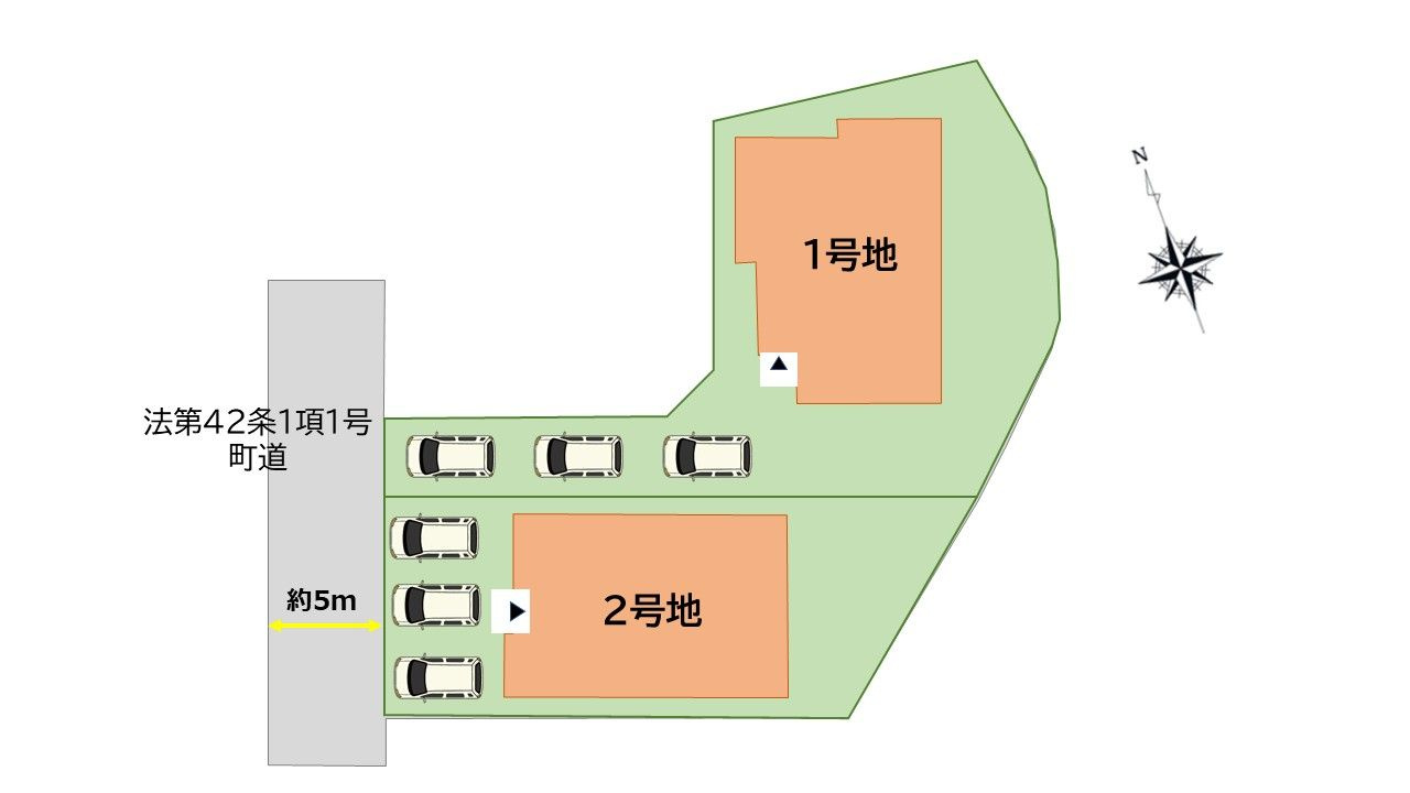 朝倉郡筑前町下高場【2号棟】　新築戸建ての区画図