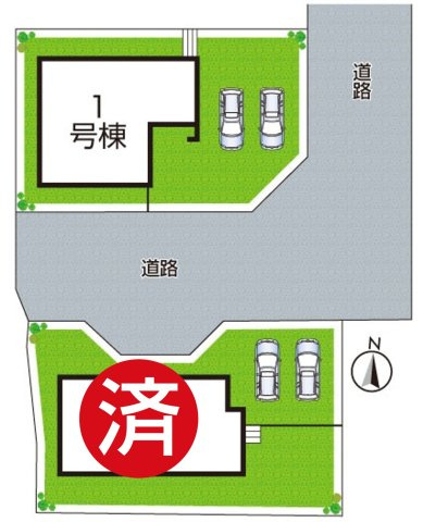 ★5(土)6(日)現地見学可能！★大津市和邇中　ラスト1邸の区画図|全2区画