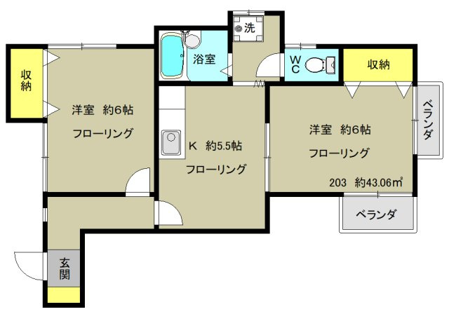 第5ケヤキハイツの間取り