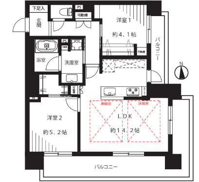 ファミール浅草シティウエストの間取り|～間取図～