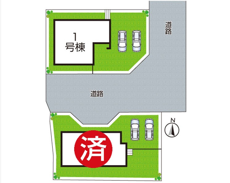 大津市和邇中　第3期　新築一戸建ての区画図|全2区画