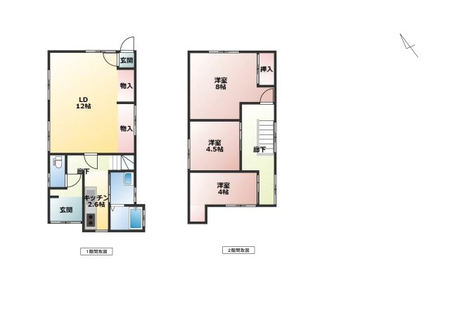 【間取り】 | 海辺町1番町貸家