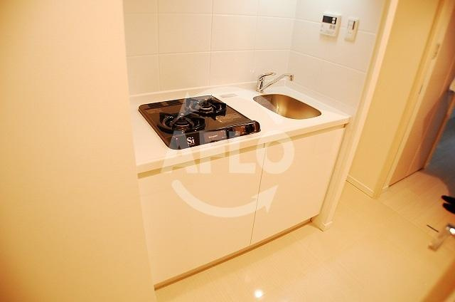 S-RESIDENCE難波Brillerのキッチン|S-RESIDENCE難波Briller　ガス2口コンロシステムキッチン