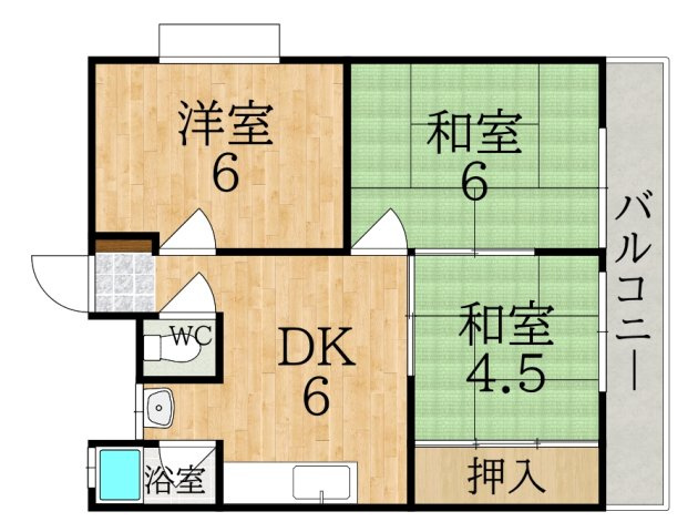 三輪マンションの間取り