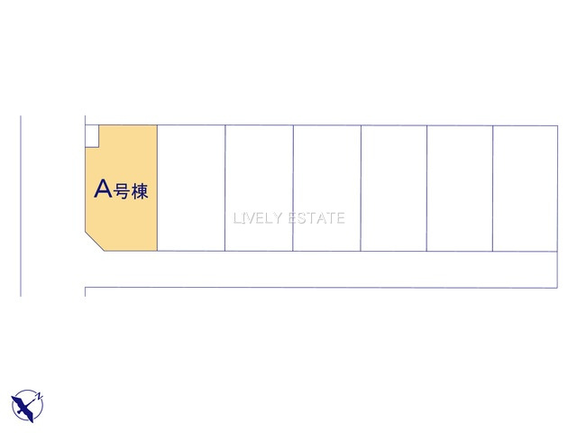 越谷市大字下間久里 新築分譲住宅 全7棟 A号棟の区画図