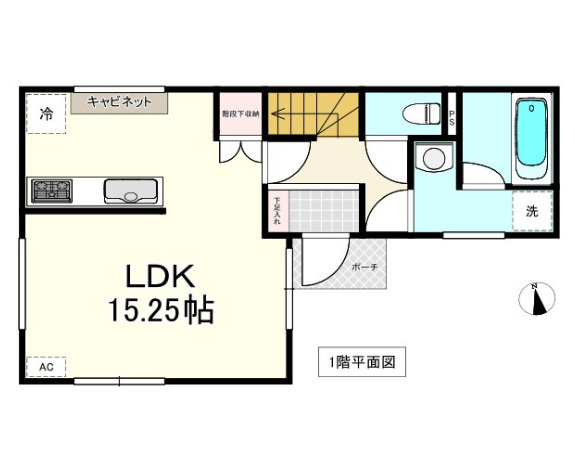 八戸市沼館2丁目　A棟の間取り
