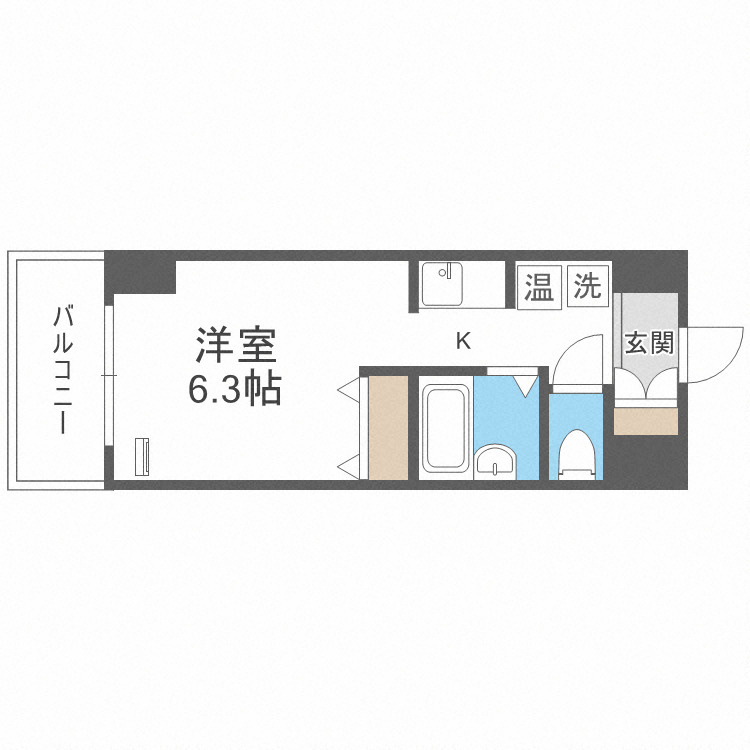 大阪市浪速区敷津西２丁目の賃貸マンションの間取り