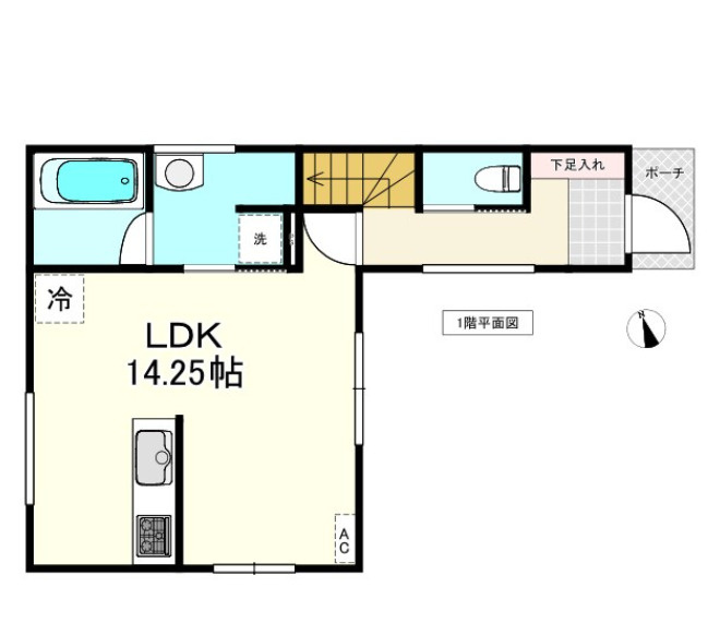 八戸市沼館2丁目　B棟の間取り