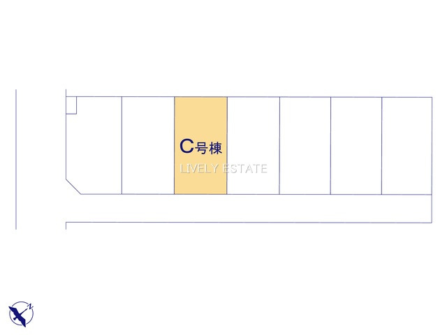 越谷市大字下間久里 新築分譲住宅 全7棟 C号棟の区画図