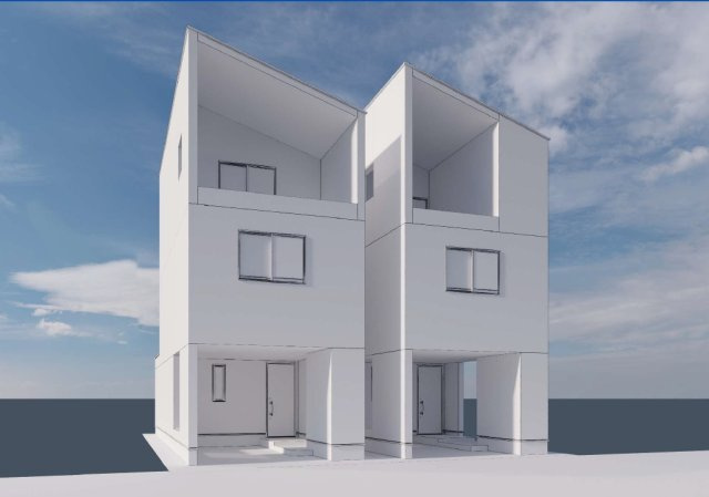 【外観パース】 | 板橋区富士見町　新築戸建て　A号棟 | 【ホワイトモデル】端正なフォルムと質感が際立つ佇まい