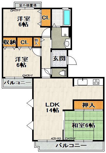 カサソレアード（中野東）の間取り