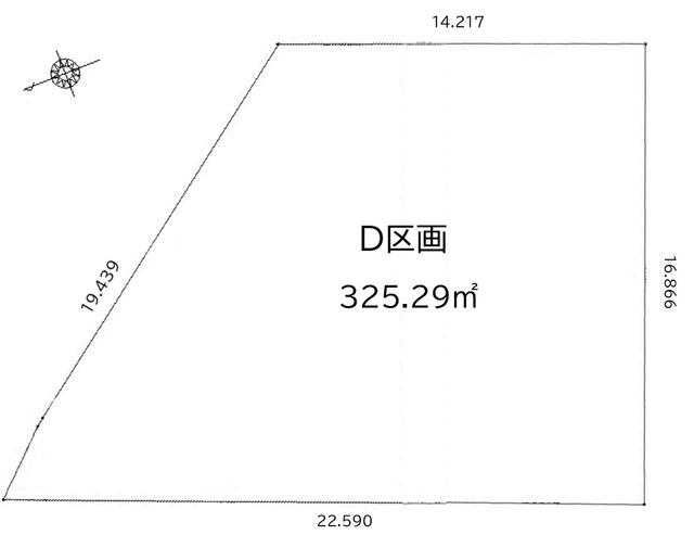 尾張旭市柏井町弥栄の売地の区画図
