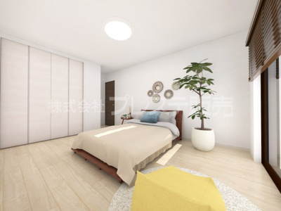 【洋室】 | 奈良市法蓮町の新築一戸建 全２区画 ２ | ２号地洋室（主寝室）完成イメージ／