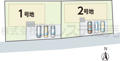 【区画図】 | 奈良市法蓮町の新築一戸建 全２区画 ２ | 全体区画図