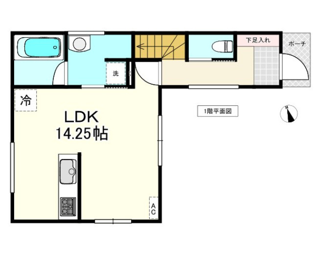 八戸市沼館2丁目　C棟の間取り