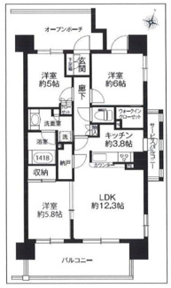 【間取り】 | プラウド宮原ガーデニア