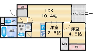 【間取り】 | デュオフラッツ今池フレナ | 略図の為、現状優先