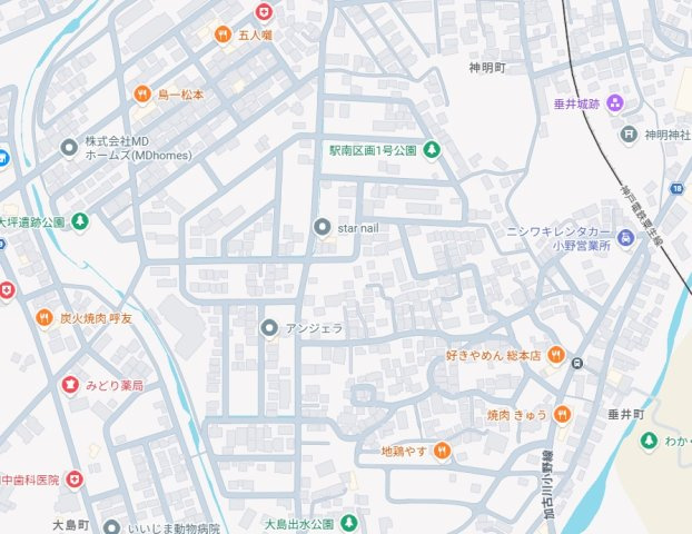 小野市神明町　第10期　新築一戸建ての地図