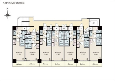 【区画図】 | S-RESIDENCE堺市駅前