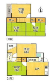 若松町戸建の間取り