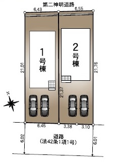 【区画図】 | 清水が丘1丁目　新築戸建　２区画