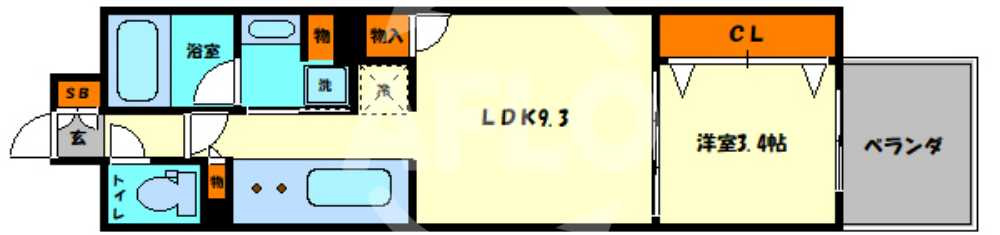 アーバネックス心斎橋EAST　南小学校区の間取り|アーバネックス心斎橋EAST　間取り