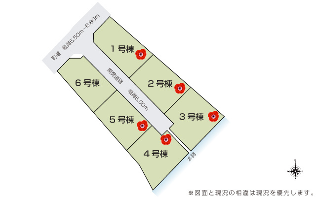 朝倉郡筑前町当所【6号棟】新築戸建ての区画図