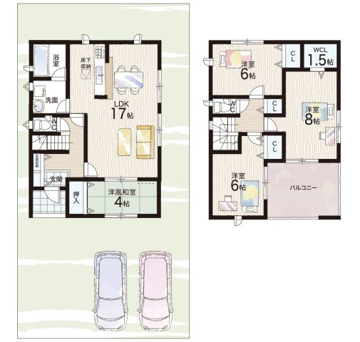 小野市神明町　第10期　新築一戸建ての間取り|1号棟