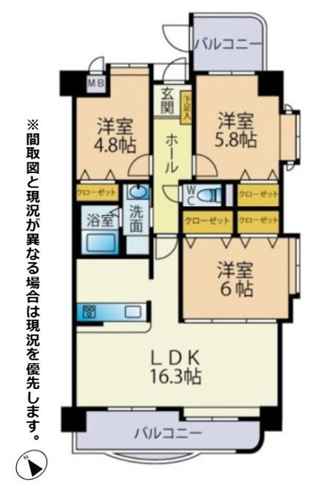 【間取り】 | リヴィエール富士見1番館903号（B-7）