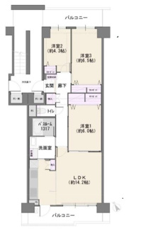 【間取り】 | 津田沼ハイライズ