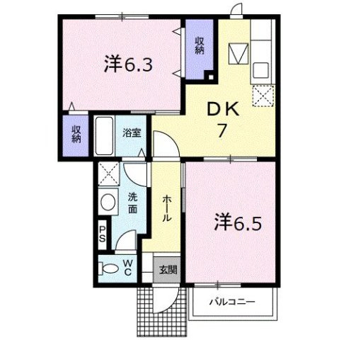 【間取り】 | サンアメニティ秋の里Ａ