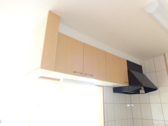 ルミエールＢのキッチン|吊戸棚・レンジフード