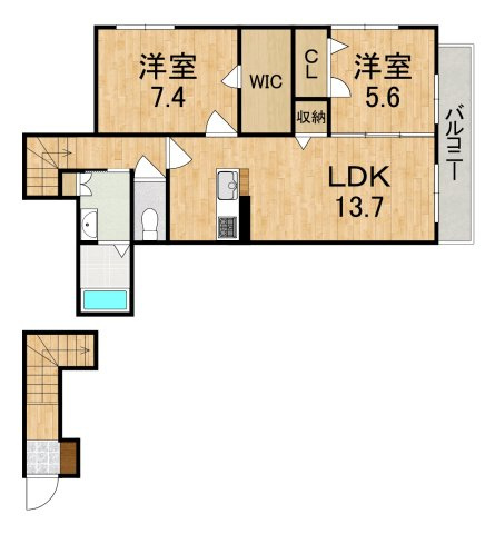 シャーメゾン　オーヴェストの間取り