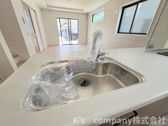◎茅ヶ崎市東海岸北5丁目　新築戸建　1号棟のキッチン|耐久性に優れたステンレス素材のシンク◇