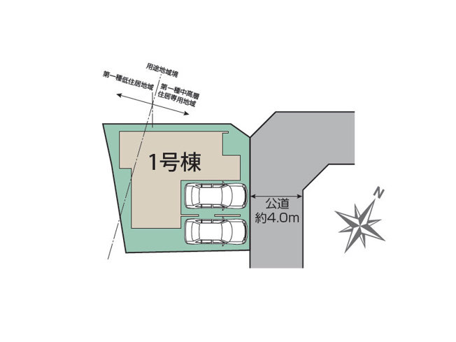 【区画図】 | 入間郡三芳町藤久保　新築一戸建住宅　全1棟　(ふじみ野店) | お車2台駐車できセカンドカーをお持ちの方にもオススメです。※図面を基に作成しています。現況と異なる場合は現況を優先いたします。