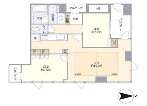【間取り】 | サンマークだいにちルナタワーレジデンスD棟