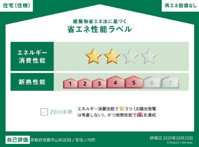 【外観】 | （仮称）山科区四ノ宮賃貸アパート | 省エネ性能ラベル