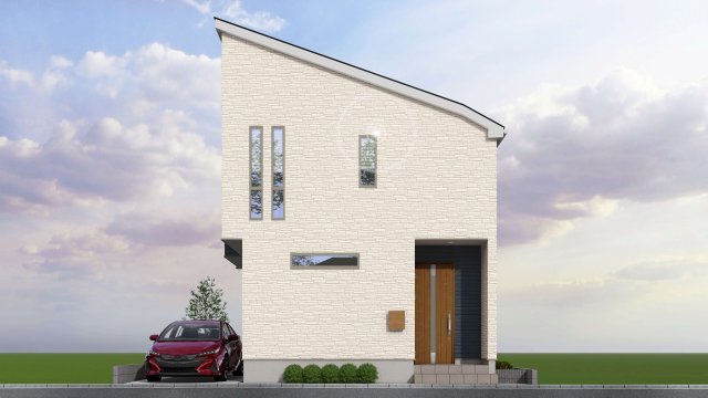 ふじみ野市駒西一丁目　新築戸建の外観パース|外観パース