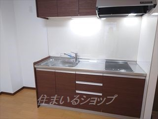 ＧＫビルのキッチン|ＩＨ２口コンロ付きシステムキッチン