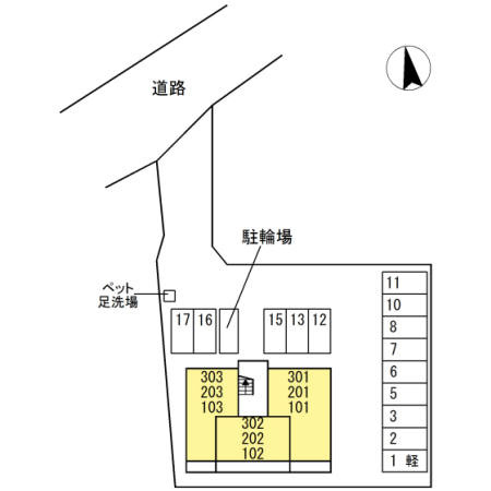 Ｖillas 中屋式の区画図