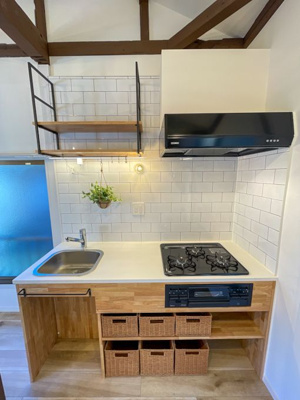 【キッチン】 | VeneZ町屋Ⅱ | コンパクトなキッチンで掃除もラクラク