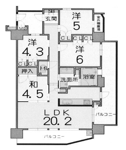 【間取り】 | クレアガーデン伏見桃山