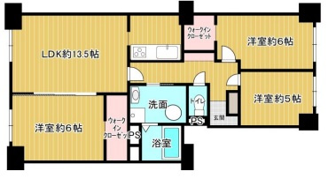 南三十二条グランドハイツの間取り