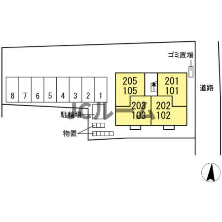 ファースト・ハイツ八幡の区画図