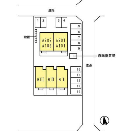 リッツ・ハーヴェスト　B棟 Ⅱの区画図